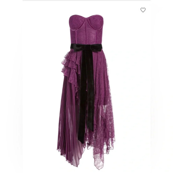 ! Nwt Alice + Olivia BREE BUSTIER MAXI DRESS sz 8 - Picture 1 of 7